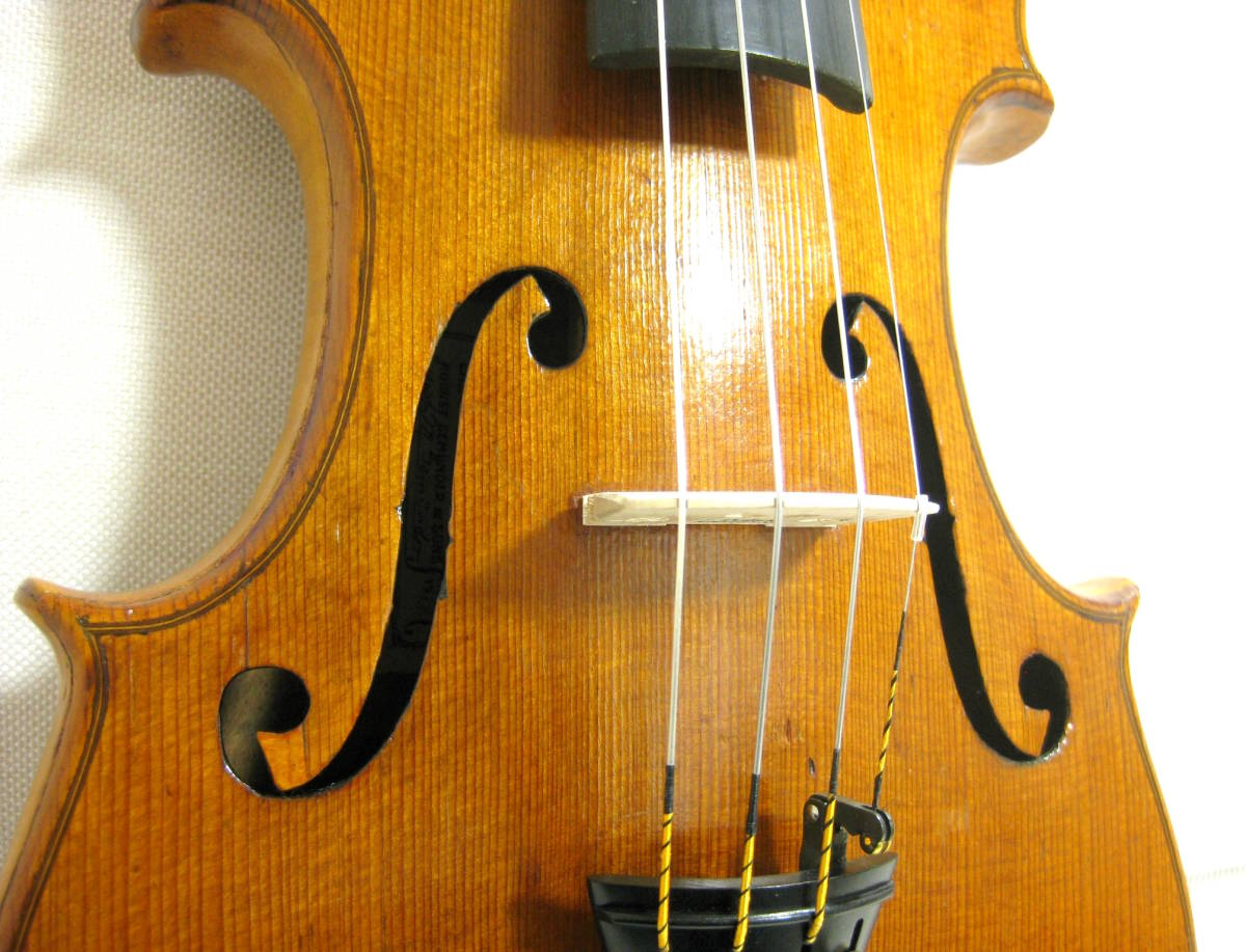 ※動画あり 【極希少独特形状】Gemunder Art Violin 1918年 バイオリン メンテナンス・調整済み_画像8