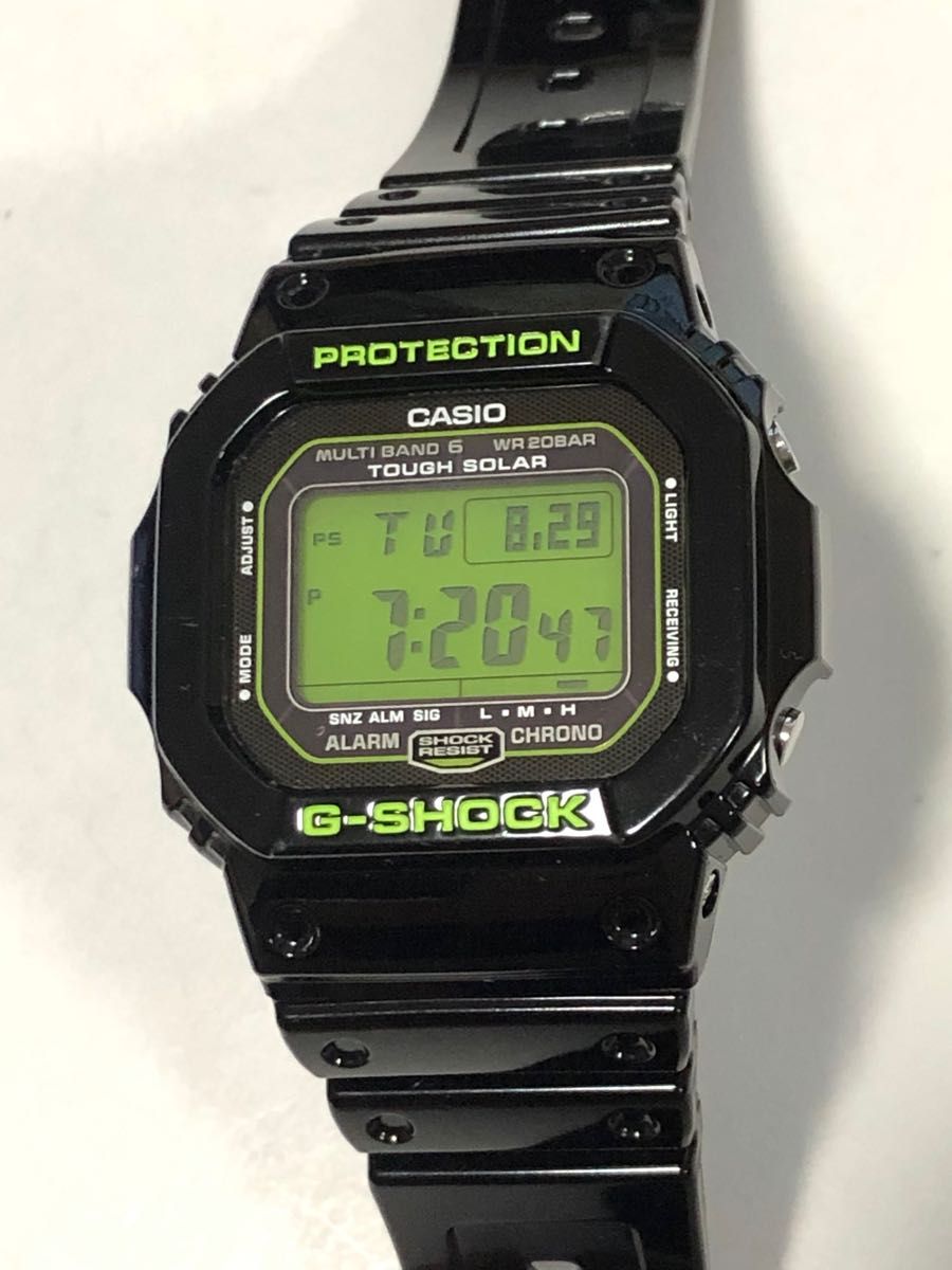 G-SHOCK GW-M5610B-1JF グリーン液晶 × 艶ありブラック カシオ G-SHOCK GW-M5610B-1JF グリーン液晶 × 艶ありブラック カシオ