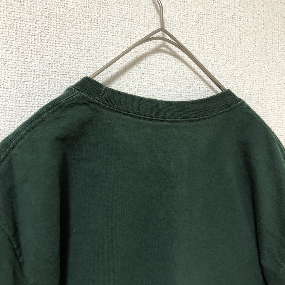 champion チャンピオン　Tシャツ 半袖 グリーン　クルーネック　古着_画像6