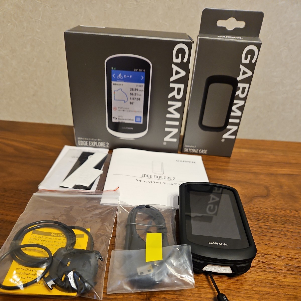 魅力の 超美品!!GARMIN EDGE 日本版 強化フィルム貼付け済 純正