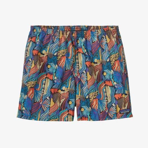 新品 メンズL patagonia バギーズショーツ 5インチ JOYP Joy Pitch Blueパタゴニア バギーズ baggies shorts 山と道 ロング 57022