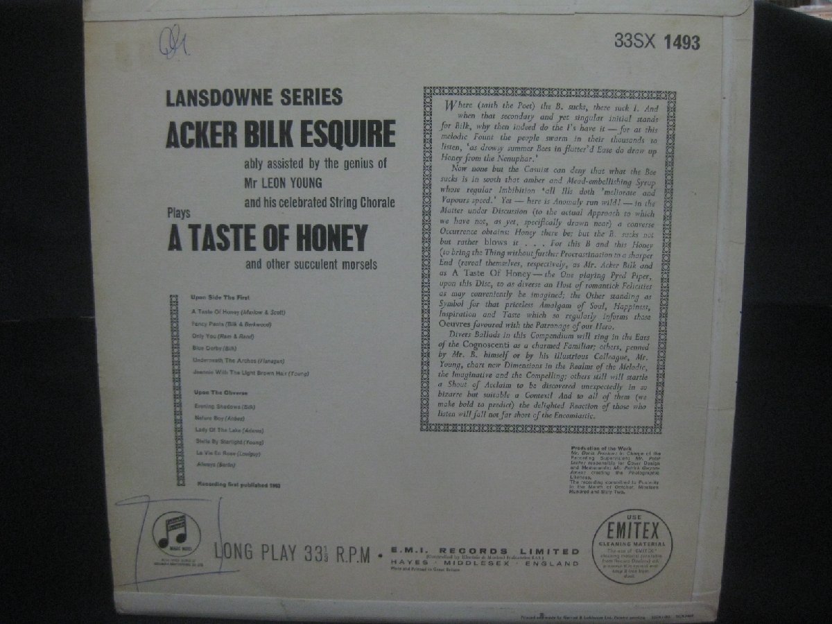 エッカー・ビルク / Acker Bilk Esquire / A Taste of Honey ◆LP7457NO BBRP◆LP_画像2