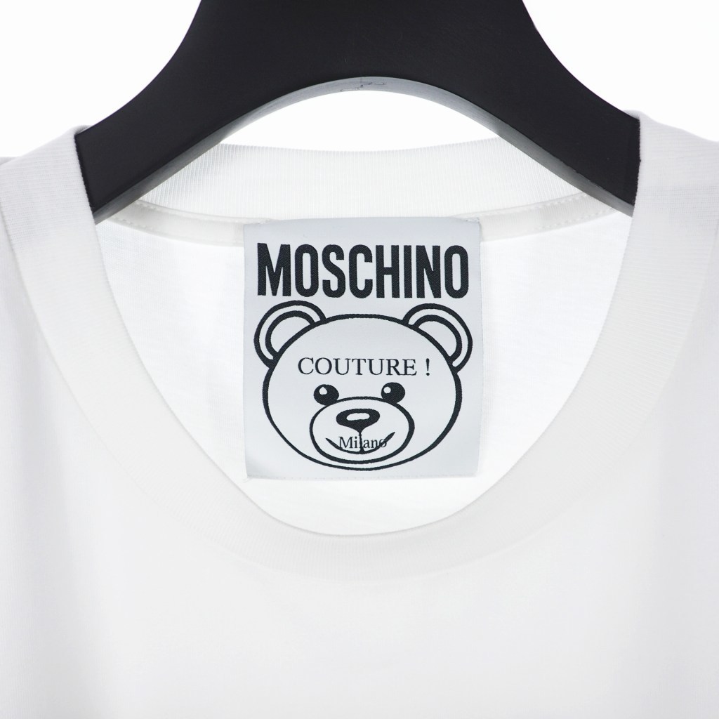 未使用品 モスキーノ MOSCHINO 20SS バッド テディベア プリント Tシャツ カットソー 半袖 XXS ホワイト 白 A0711 レディース_画像5
