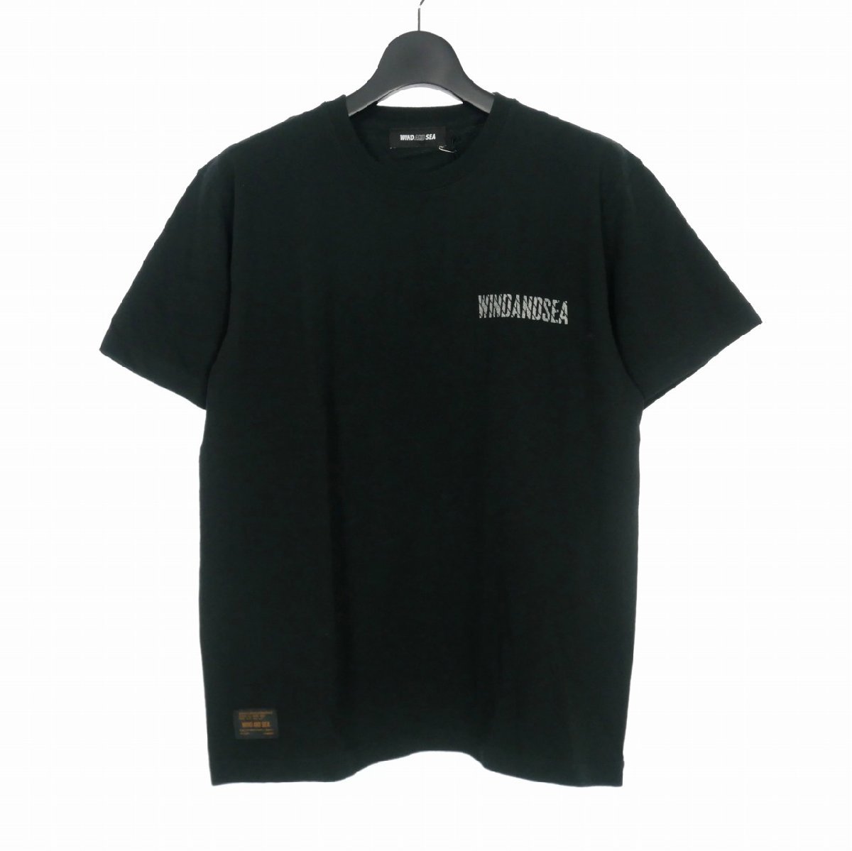 未使用品 ウィンダンシー WIND AND SEA ロゴ プリント Tシャツ カットソー 半袖 M ブラック 黒 メンズ