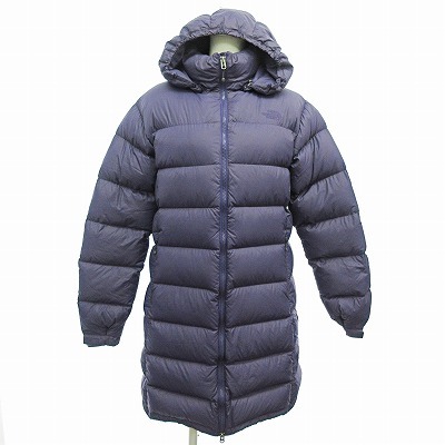 ザノースフェイス THE NORTH FACE 美品 NDW18153 ダウンコート ダウンジャケット フーディ 紫 L 0812 ■GY06 レディース_画像1