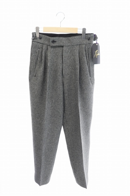 30％OFF】 トラウザー タック HOUNDSTOOTH TROUSER-POLY S/T TUCKED