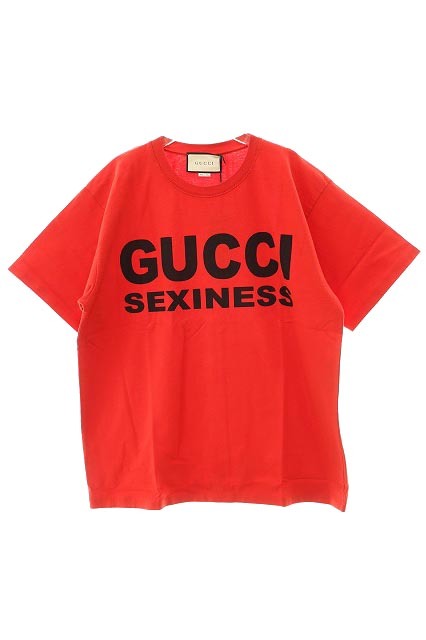 グッチ GUCCI 20SS 616036 SEXINESS オーバーサイズ Tシャツ RED【ブランド古着ベクトル】230808 メンズ_画像1