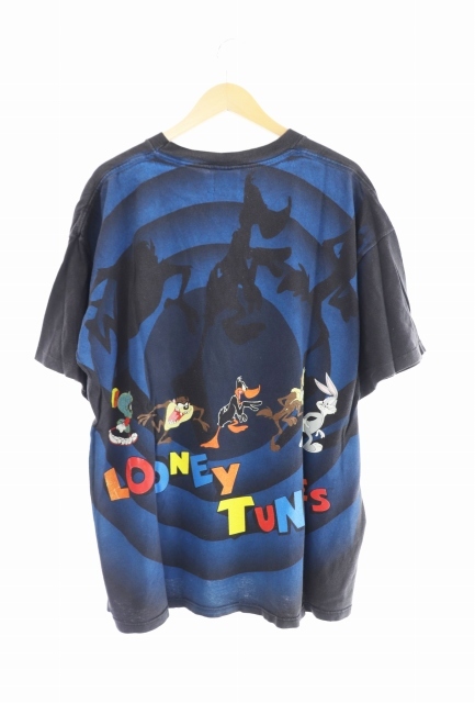ヴィンテージ VINTAGE 90s LOONEY TUNES ALL OVER PRINT SPIRAL PROMO WILD OATS ルーニーテューンズ スパイラル Tシャツ キャラT アニメTの画像2