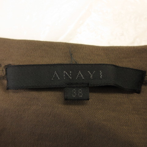 アナイ ANAYI カットソー Tシャツ 半袖 カーキ 38 *T985 レディース_画像3