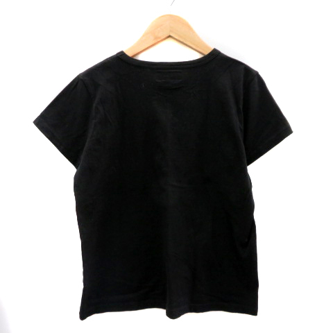 アニエスベー agnes b. Tシャツ カットソー 半袖 ラウンドネック プリント T2 黒 ブラック 白 ホワイト /YS20 レディース_画像2