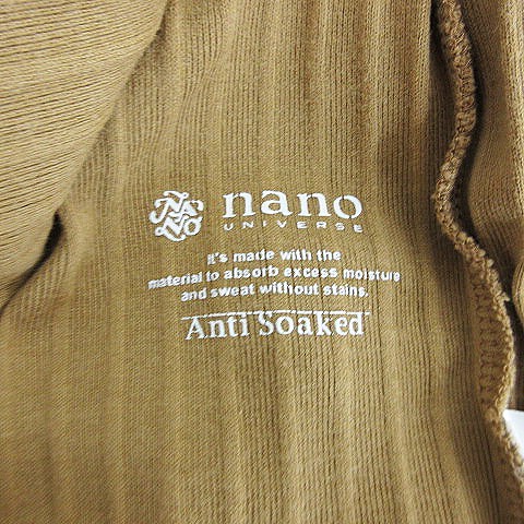  Nano Universe nano universe Anti Soaked One-piece mi leak height no sleeve V neck thin cotton plain 36 tea Brown /BT lady's 