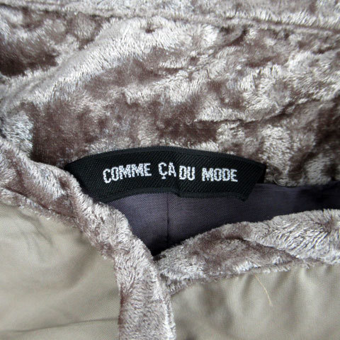  Comme Ca Du Mode COMME CA DU MODE cotton inside jacket middle height stand-up collar velour switch 9 beige /SM37 lady's 