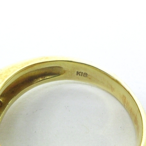 リング 指輪 K18 18金 イエローゴールド ダイヤモンド 0.2ct 南洋真珠 11mm 総重量7.5g 鑑別書付 11号 0728 レディース_画像3