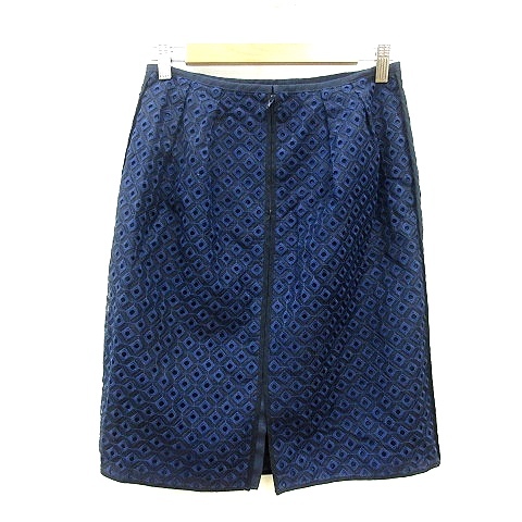  Ined INED узкая юбка колено длина вышивка 9 темно-синий темно-синий /MN женский 