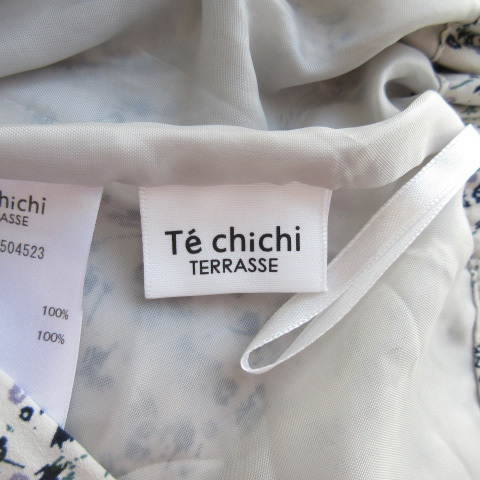 テチチ Te chichi TERRASSE スカート 花柄 ロング ラップテイスト F グレー レディース_画像3
