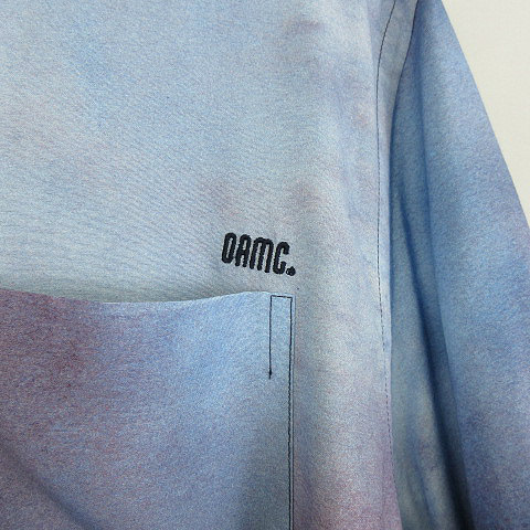 オーエーエムシー OAMC KURT SHIRT OAMU601582 カートシャツ オープンカラーシャツ 半袖 ライトブルー系 M メンズの画像4