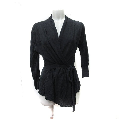  Donna Karan New York DKNYtopa- cardigan cut and sewn long sleeve waist Mark S black black /YI lady's 