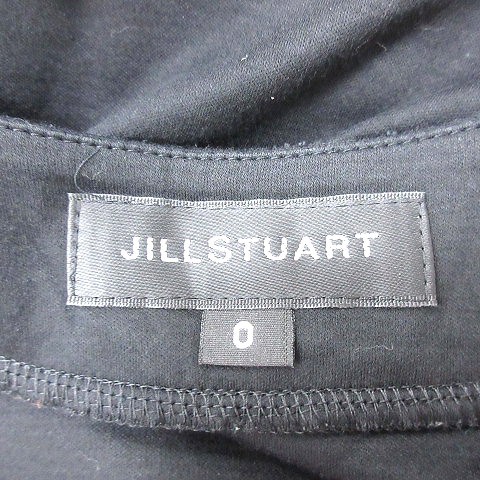 ジルスチュアート JILL STUART ワンピース ミニ Vネック リボン 半袖 0 黒 ブラック /AU レディース_画像5