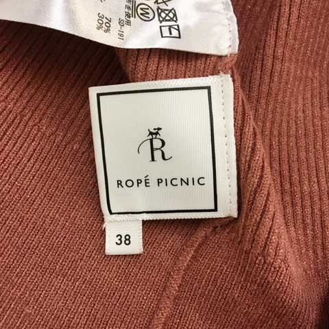 ロペピクニック ROPE Picnic セーター ニット プルオーバー Vネック リブ 無地 長袖 38 赤 ピンク レッド レディース_画像5