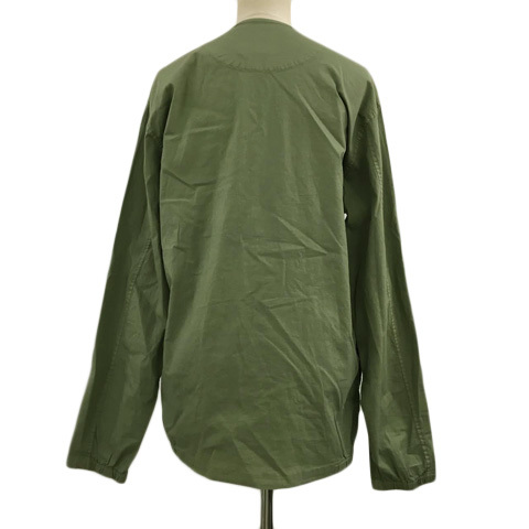 ベイフロー BAYFLOW ジャケット ワーク ノーカラー 無地 長袖 3 緑 グリーン レディース_画像4