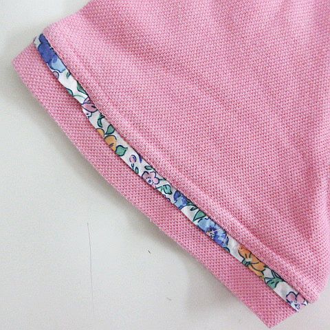 バーバリーズ Burberrys ポロシャツ 半袖 ロゴ 刺繍 コットン オーバーサイズ M ピンク ※EKM レディースの画像8