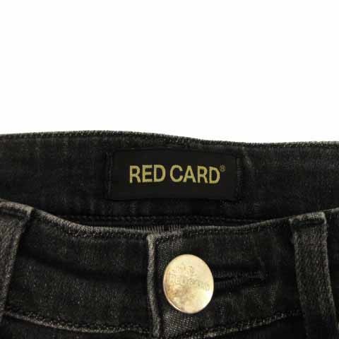 レッドカード RED CARD ジーンズ デニム スリム ユーズド加工 日本製 ブラック系 黒系 24 レディース_画像7