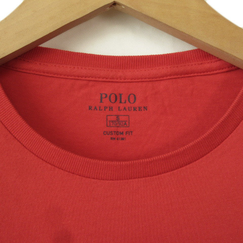 ポロ ラルフローレン POLO RALPH LAUREN CUSTOM FIT Tシャツ ポニー 半袖 S 国内正規 赤 レッド メンズ_画像3