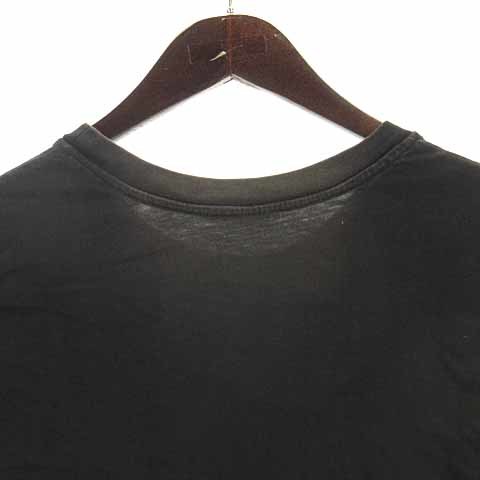 ガリアーノ GALLIANO Tシャツ カットソー 半袖 ロゴ プリント イタリア製 ブラック M メンズ_画像5