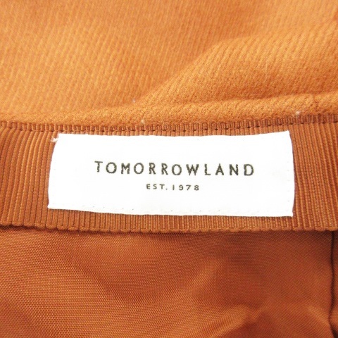 トゥモローランド TOMORROWLAND スカート フレア ひざ丈 ウール タック 36 茶 ブラウン /AH2 ☆ レディース_画像6