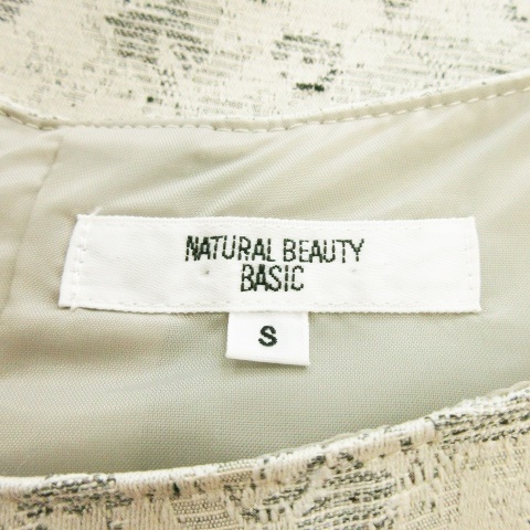  Natural Beauty Basic NATURAL BEAUTY BASIC One-piece Mini no sleeve Jaguar do floral print S gray /AH3 * lady's 