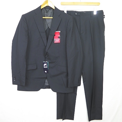 本物の 2B Mr.JUNKO ミスタージュンコ 未使用品 スーツ メンズ 2sa5065 ブラック AB7 背抜き セットアップ シングル XLサイズ以上