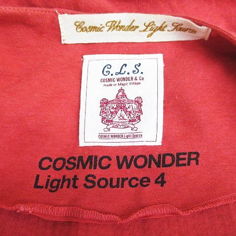 コズミックワンダーライトソース COSMIC WONDER Light Source 膝丈ワンピース ワンピース O レッド 赤 スパーンコール プルオーバー 日本製_画像3