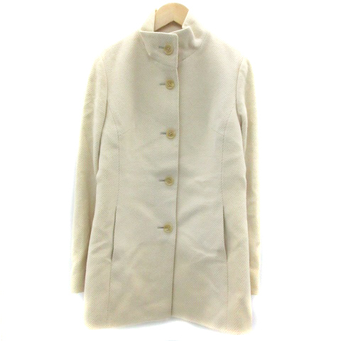  Le souk Le souk воротник-стойка пальто средний длина шерсть с ангорой 36 бежевый /YM16 женский 