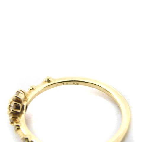 アガット agete リング 指輪 フラワーモチーフ ダイヤモンド DIAMOND K18 0.10ct 5号 イエローゴールド ■OS ■SH レディースの画像5