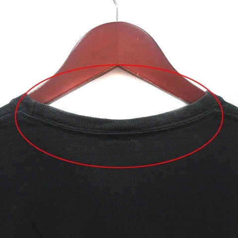 スタンダード STANDARD Tシャツ カットソー クルーネック ワンポイント 半袖 S 黒 ブラック 白 ホワイト /MS メンズ_画像7