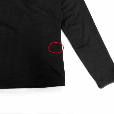  Oacley OAKLEY T-shirt long T ound-necked long sleeve switch . Logo print black group black series S men's 