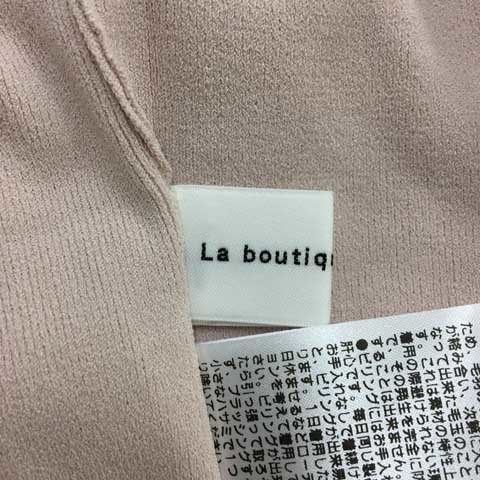 ラブティックボンボン La boutique BonBon カーディガン セーター ニット ラウンドネック 無地 2way 長袖 F ピンク レディースの画像5