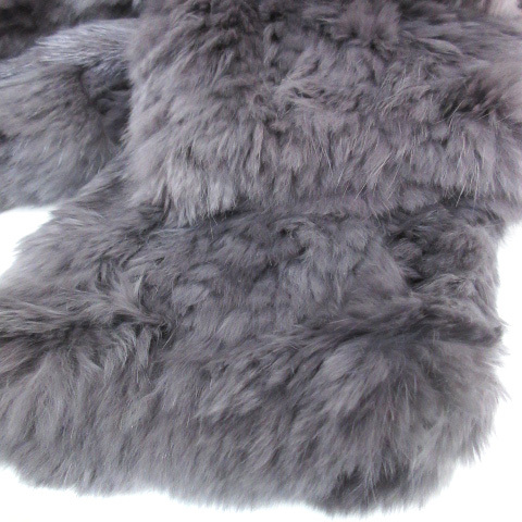  Ballsey Tomorrowland bolero cardigan rabbit fur fur short 7 minute sleeve 38 charcoal gray /FF5 #MO lady's 
