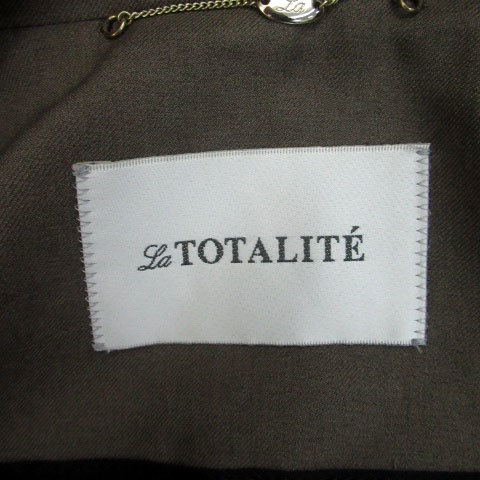  La Totalite La TOTALITE весеннее пальто открытый цвет длинный длина лента ремень имеется чай цвет Brown /HO33 женский 