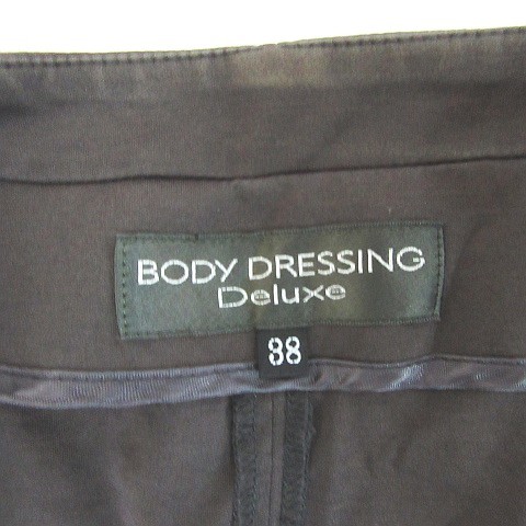 ボディドレッシングデラックス BODY DRESSING Deluxe ワンピース 膝丈 ノースリーブ コットン インナー付き ストレッチ 38 ブラウン af1841_画像7