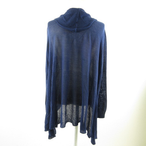  Comme Ca Du Mode COMME CA DU MODE knitted cardigan long sleeve thin navy blue 11 *T257 lady's 