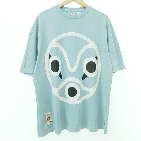 未使用品 リーバイス Levi's タグ付き Princess Mononoke San's Mask Tee もののけ姫 サン マスク Tシャツ 半袖 M～L 青系 ブルー メンズ_画像1