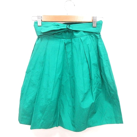  McAfee MACPHEE Tomorrowland skirt flair knee height waist Mark 34 green green /RT lady's 