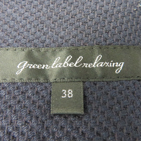 グリーンレーベルリラクシング ユナイテッドアローズ green label relaxing フレアスカート ひざ丈 無地 38 紺 ネイビー /YK2 レディース_画像5