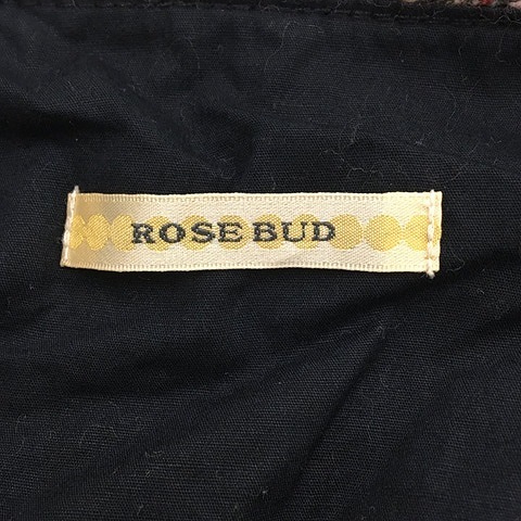 ローズバッド ROSE BUD ジャケット ノーカラー ツイード調 ラメ スパンコール マルチカラー 七分袖 F 黒 ピンク ブラック レディースの画像5