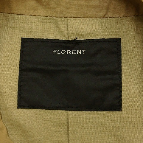  Florent FLORENT пальто no color средний длина одноцветный соотношение крыло покрой Zip выше нейлон длинный рукав бежевый чай Brown женский 