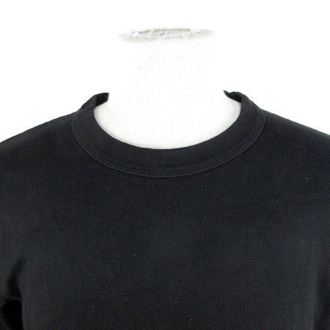 スティーブンアラン Steven Alan WORLD BASICS FOR Tシャツ カットソー 半袖 クルーネック 薄手 コットン 無地 3 黒 トップス メンズ_画像4
