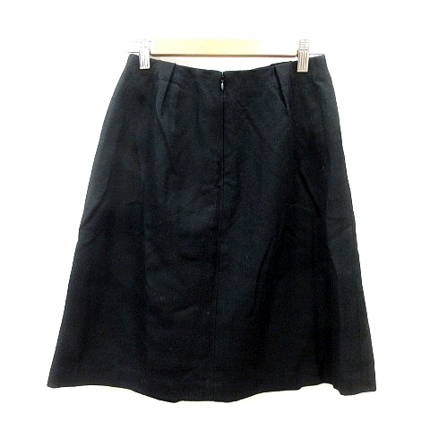  Ballsey BALLSEY Tomorrowland flair skirt knee height wool 32 black black /MN #MO lady's 