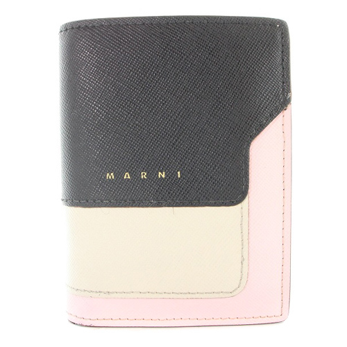 品数豊富！ 二つ折り財布 サフィアーノ MARNI マルニ ロゴ レディース