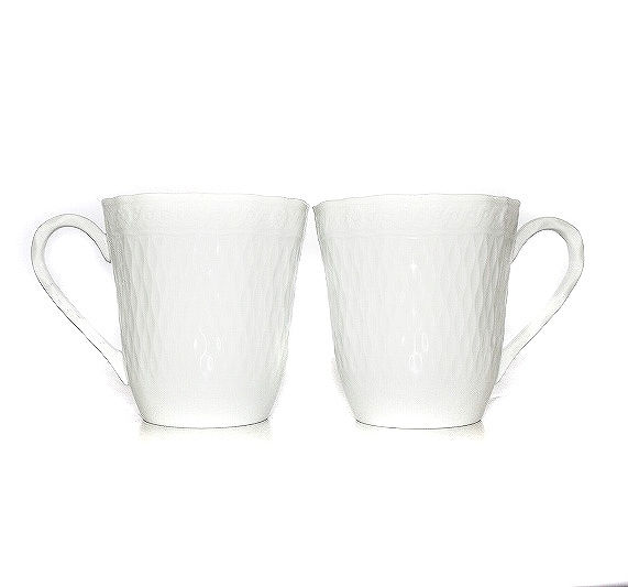 ノリタケ Noritake マグカップ 2個セット ペア キッチン 食器 コップ グラス 白 ホワイト /UY19 メンズ レディースの画像1